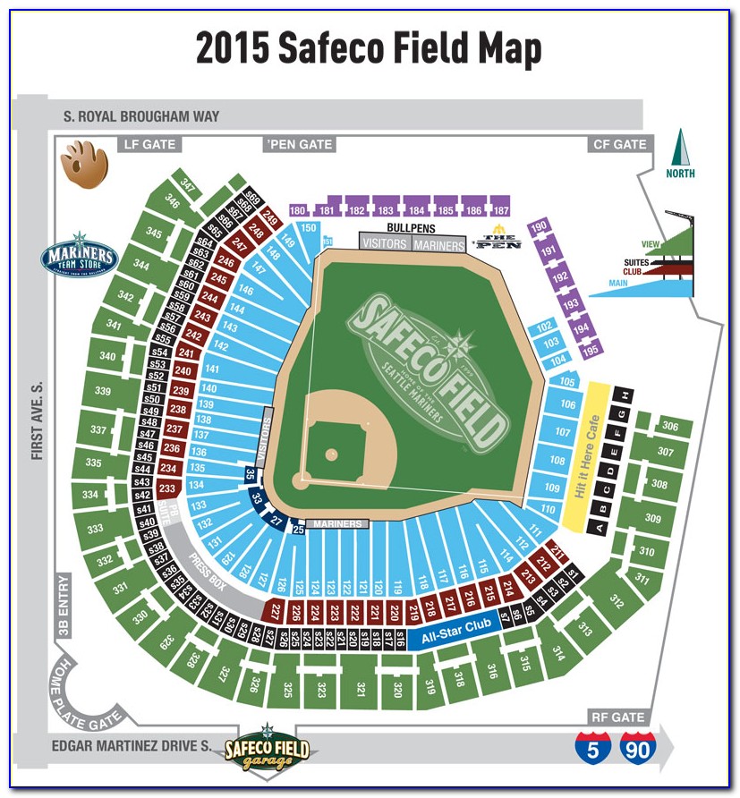 Safeco Field Entrances Map