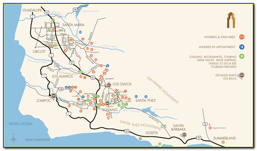 Santa Barbara Area Wineries Map
