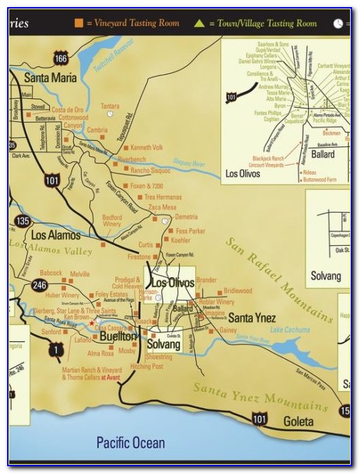 Santa Barbara Ca Winery Map