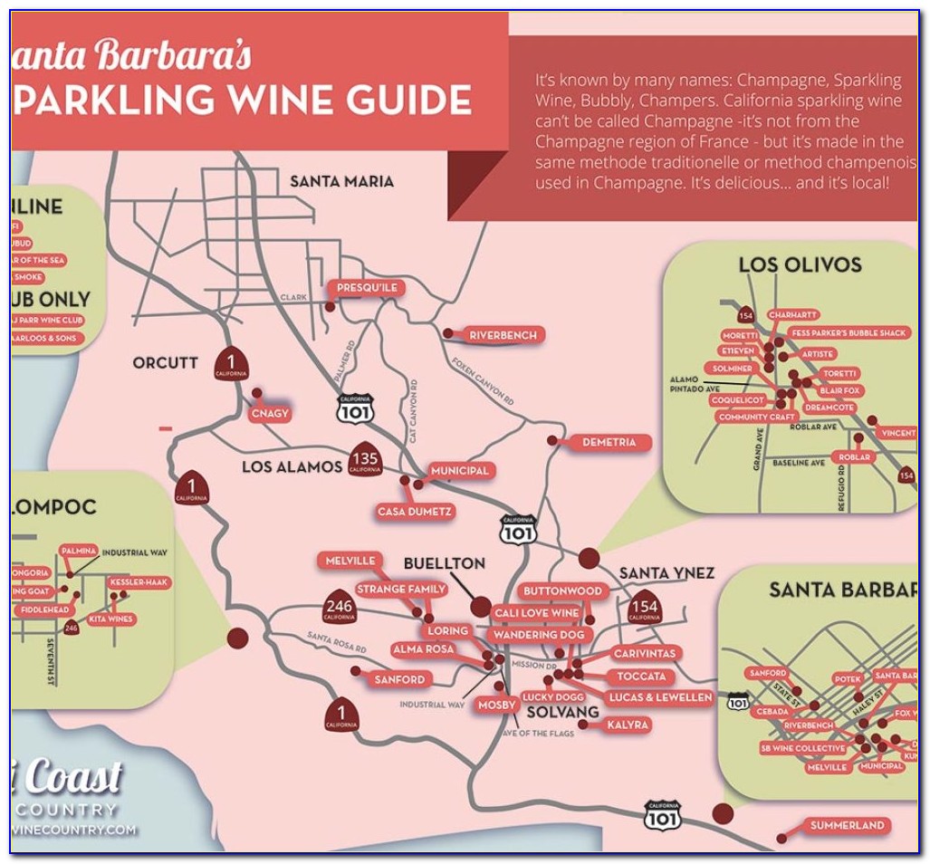 Santa Barbara Vineyards Map