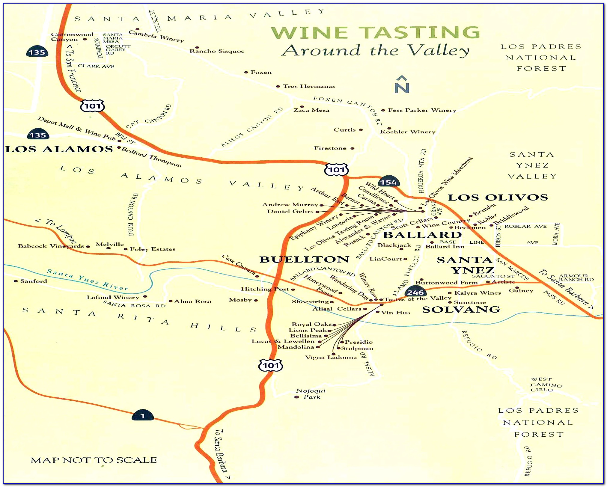 Santa Barbara Wineries Map