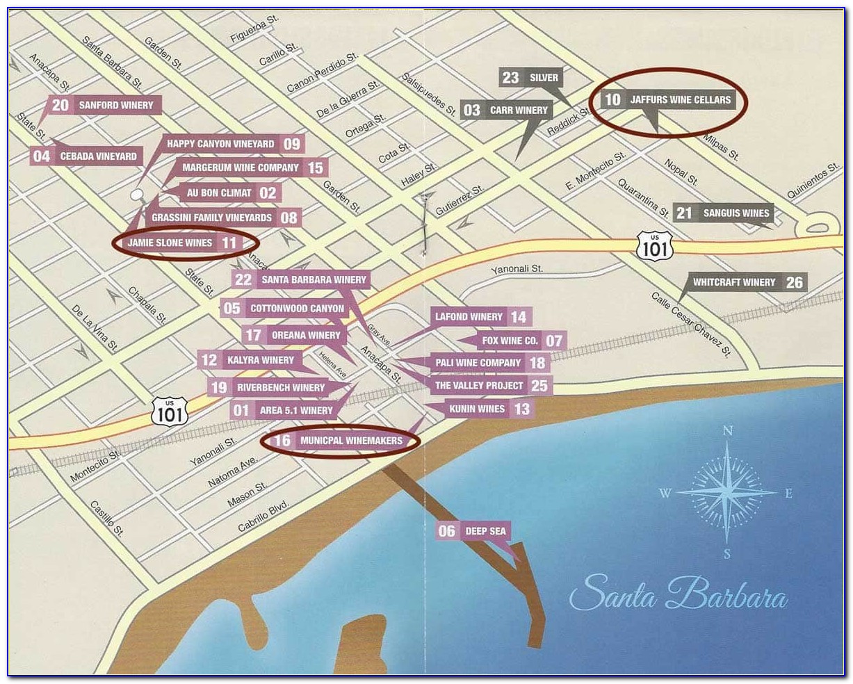 Santa Barbara Winery Map Pdf