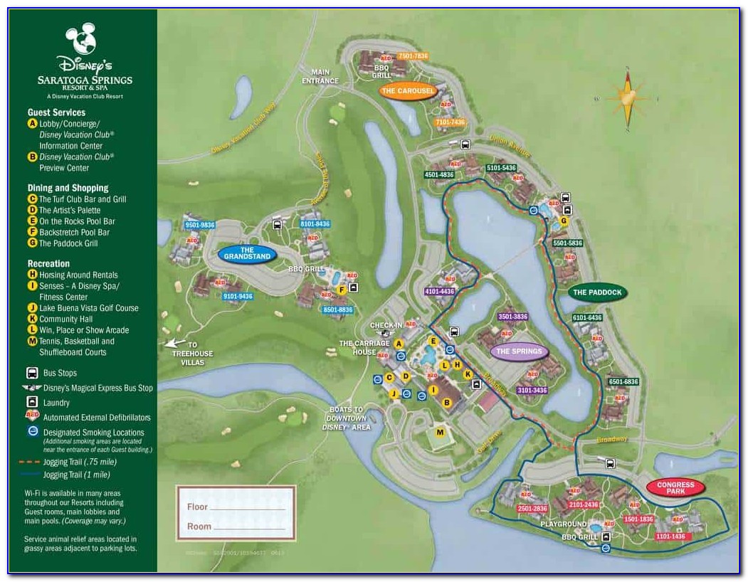 Saratoga Springs Disney Building Map