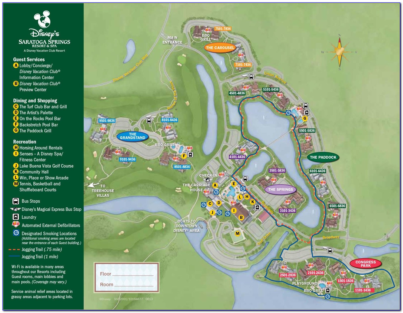 Saratoga Springs Disney Map Treehouse Villas