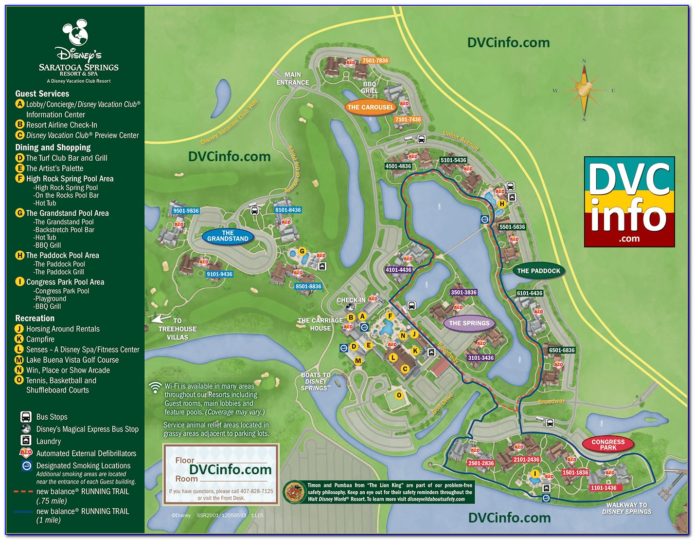Saratoga Springs Disney Map With Room Numbers