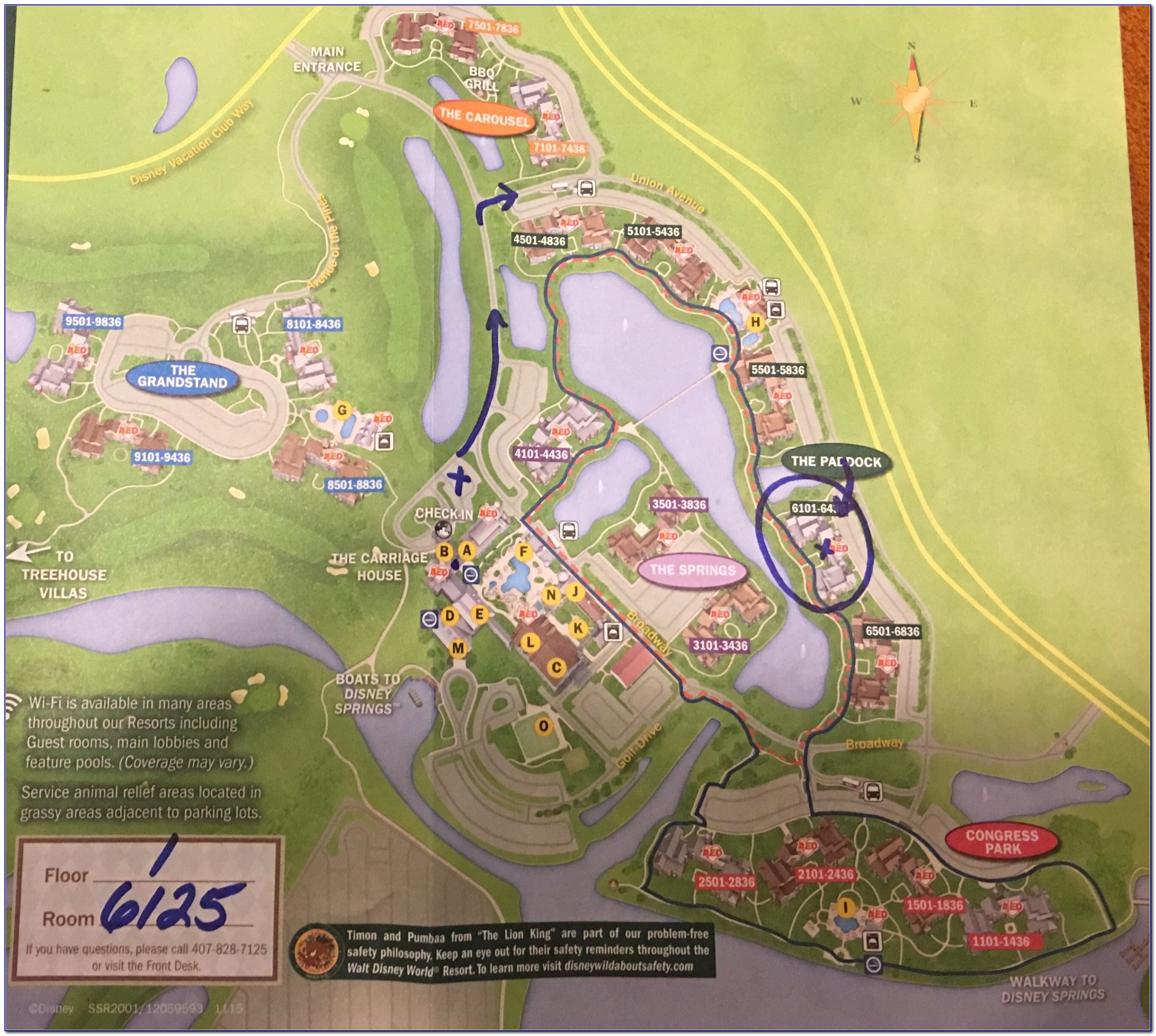 Saratoga Springs Map Disney World