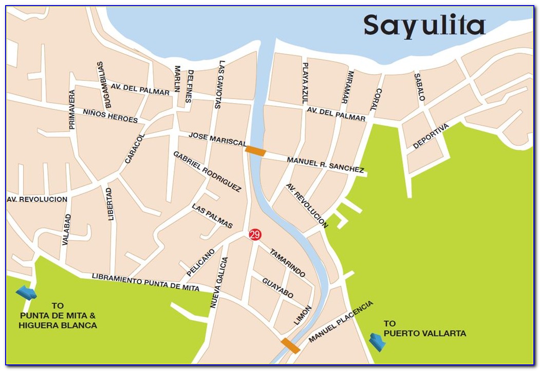 Sayulita Beach Mexico Map