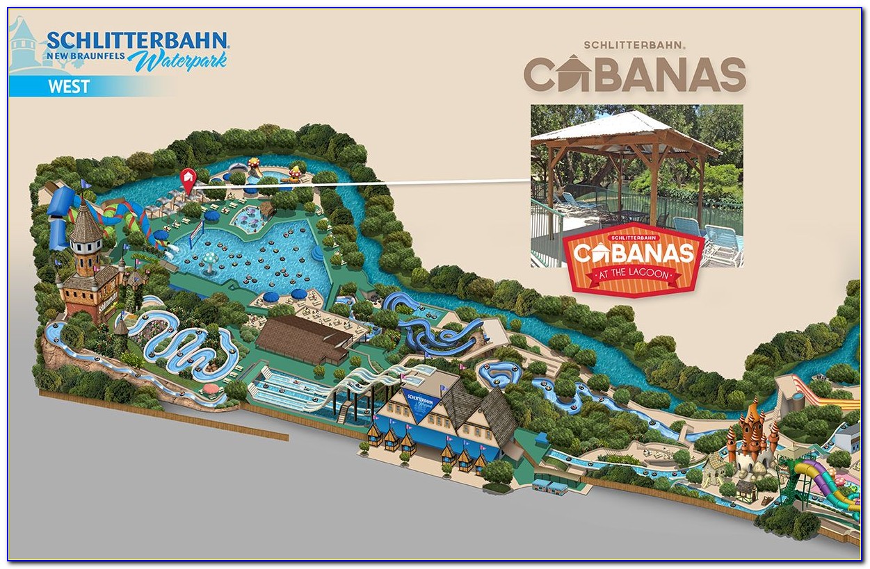 Schlitterbahn New Braunfels Cabana Map