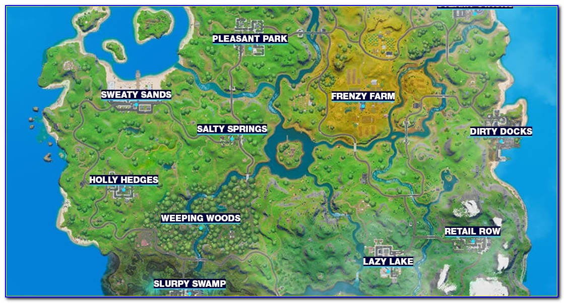 Season 2 Fortnite Map With Names