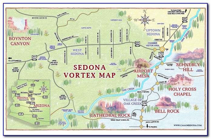 Sedona Vortex Map Directions