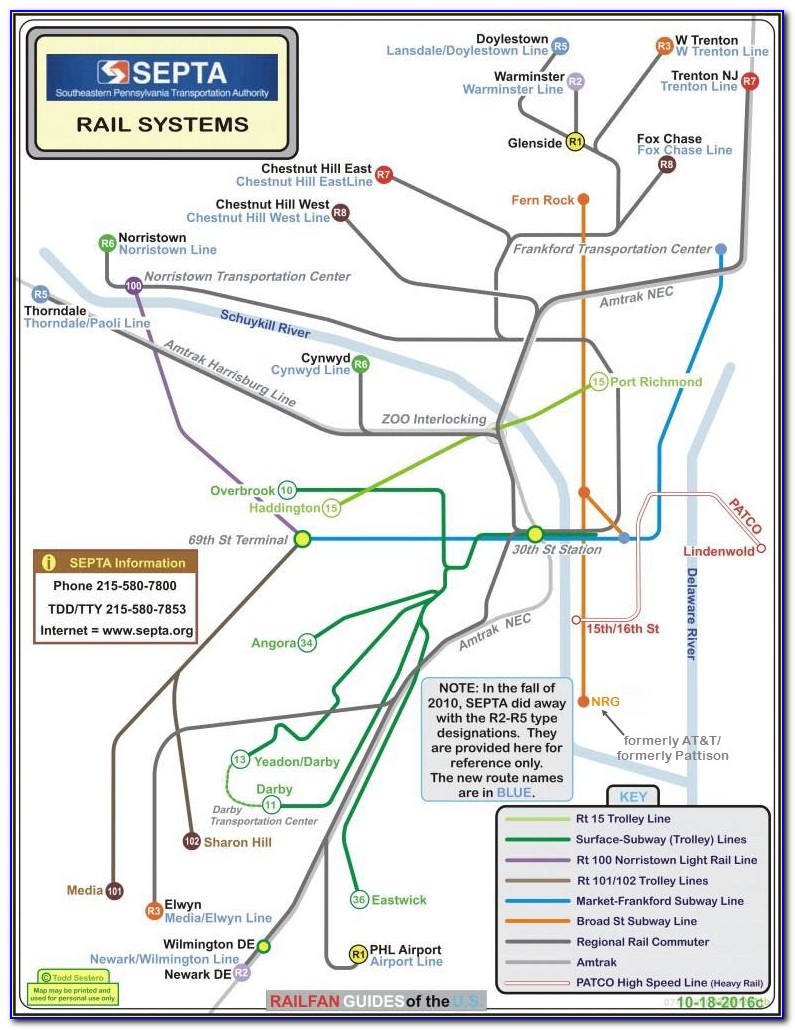 Septa Elevated Train Map