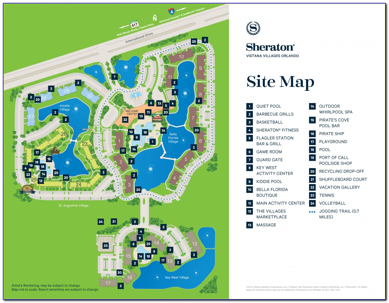 Sheraton Vistana Resort Building Map