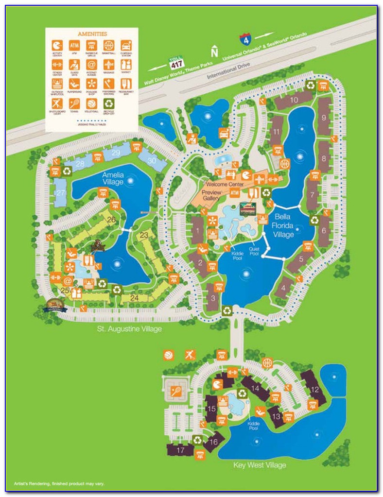 Sheraton Vistana Resort Cascades Map