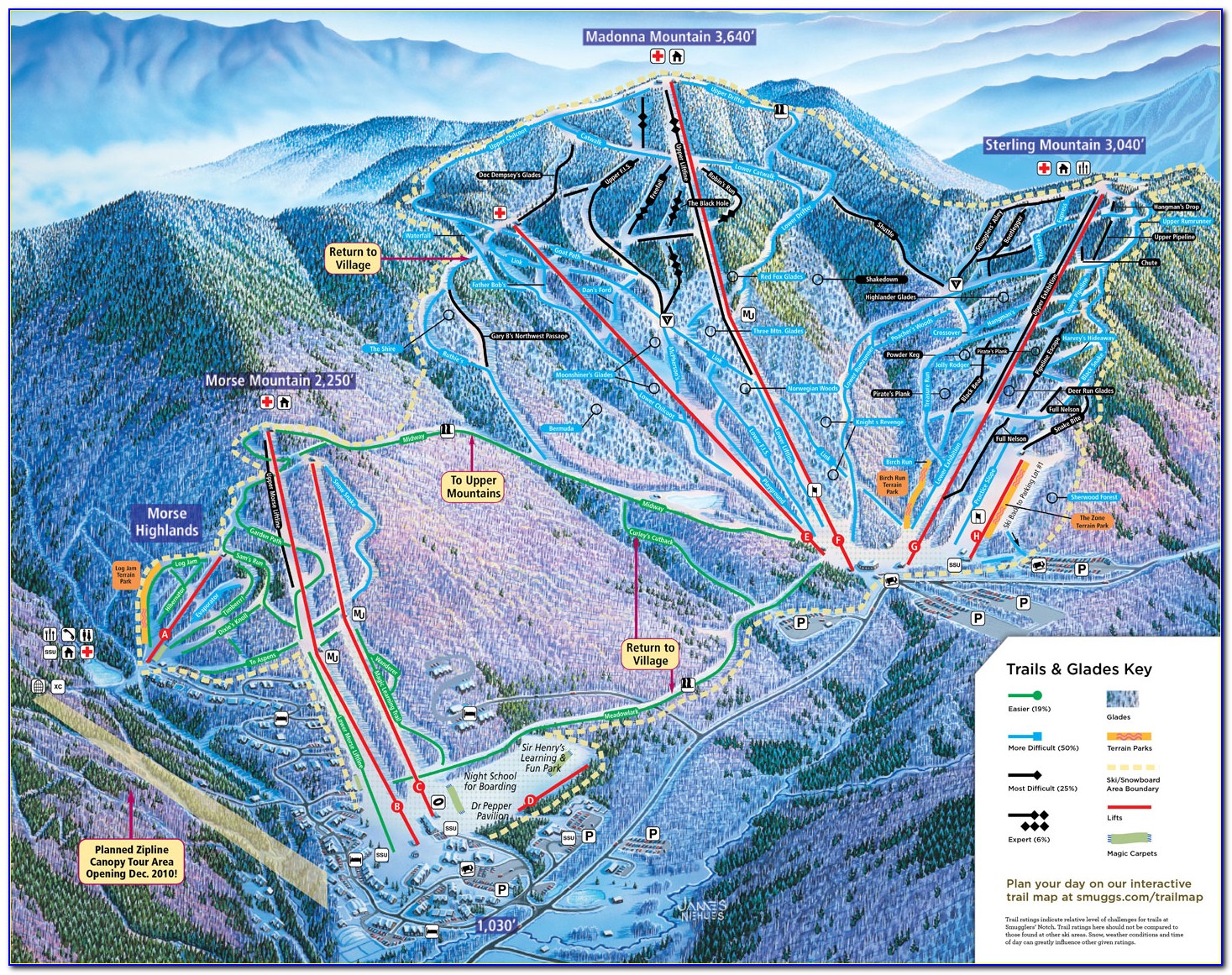 Smugglers Notch State Park Trail Map