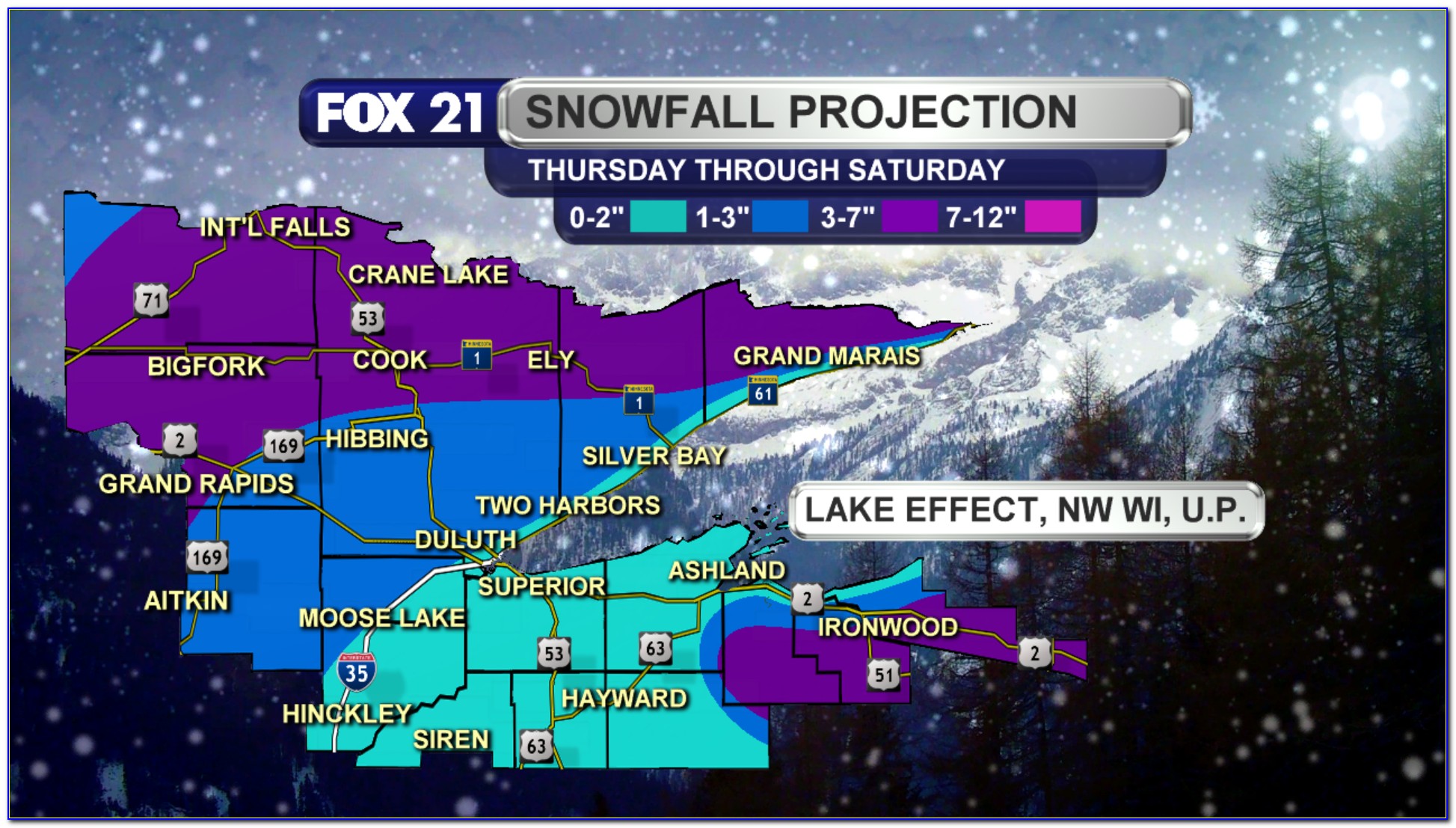 Snow Accumulation Map Minnesota