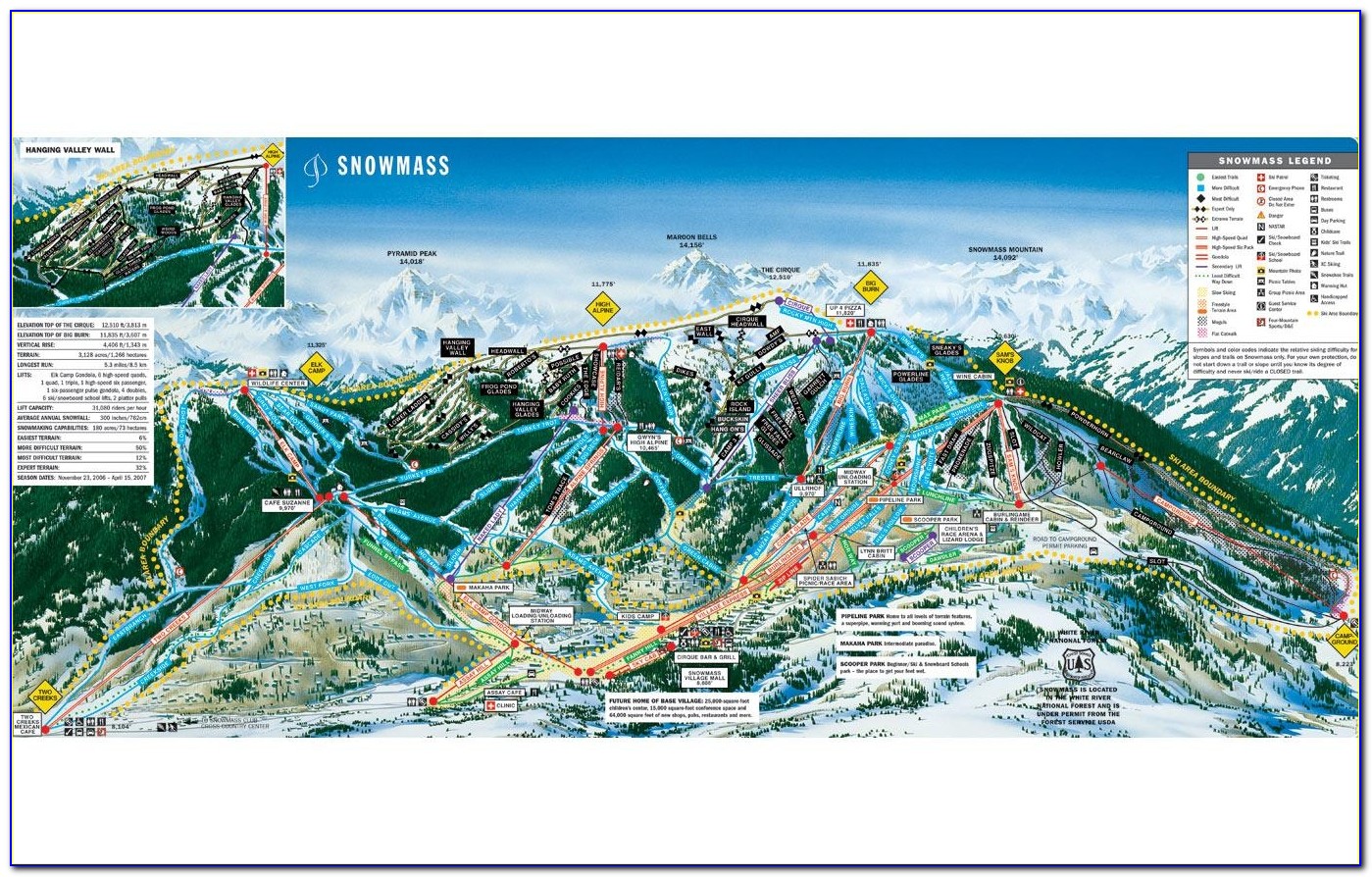 Snowmass Honest Trail Map