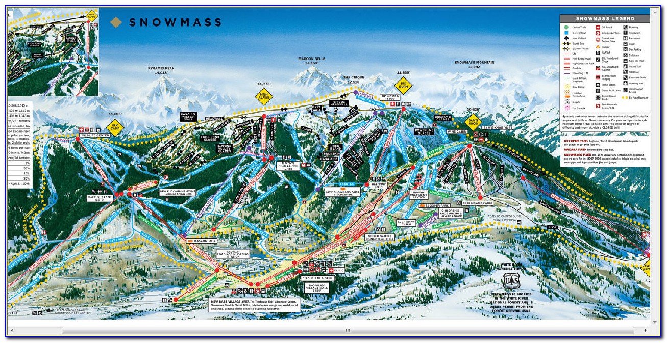 Snowmass Trail Map Printable