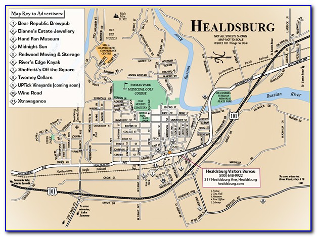 Sonoma Healdsburg Wineries Map