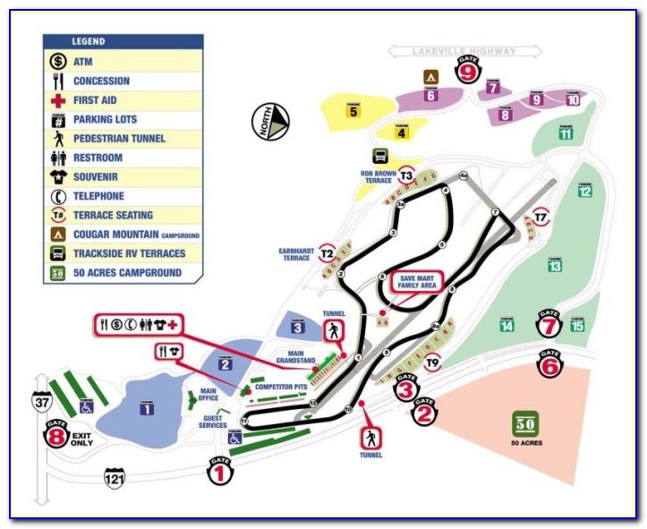 Sonoma Raceway Paddock Map
