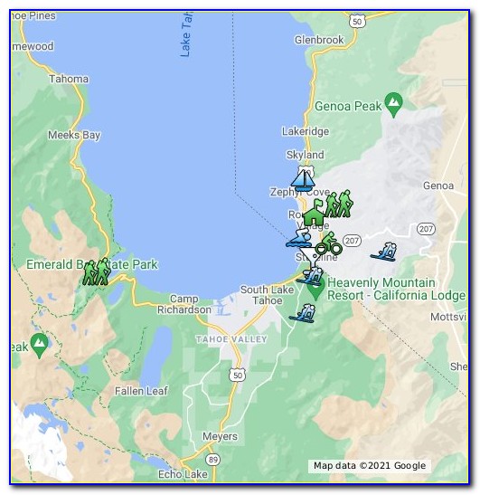 South Lake Tahoe Casinos Map