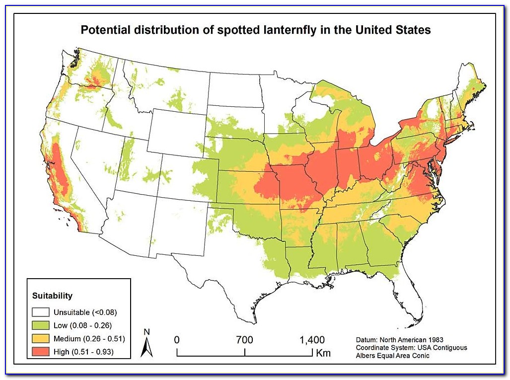 Spotted Lanternfly Map United States