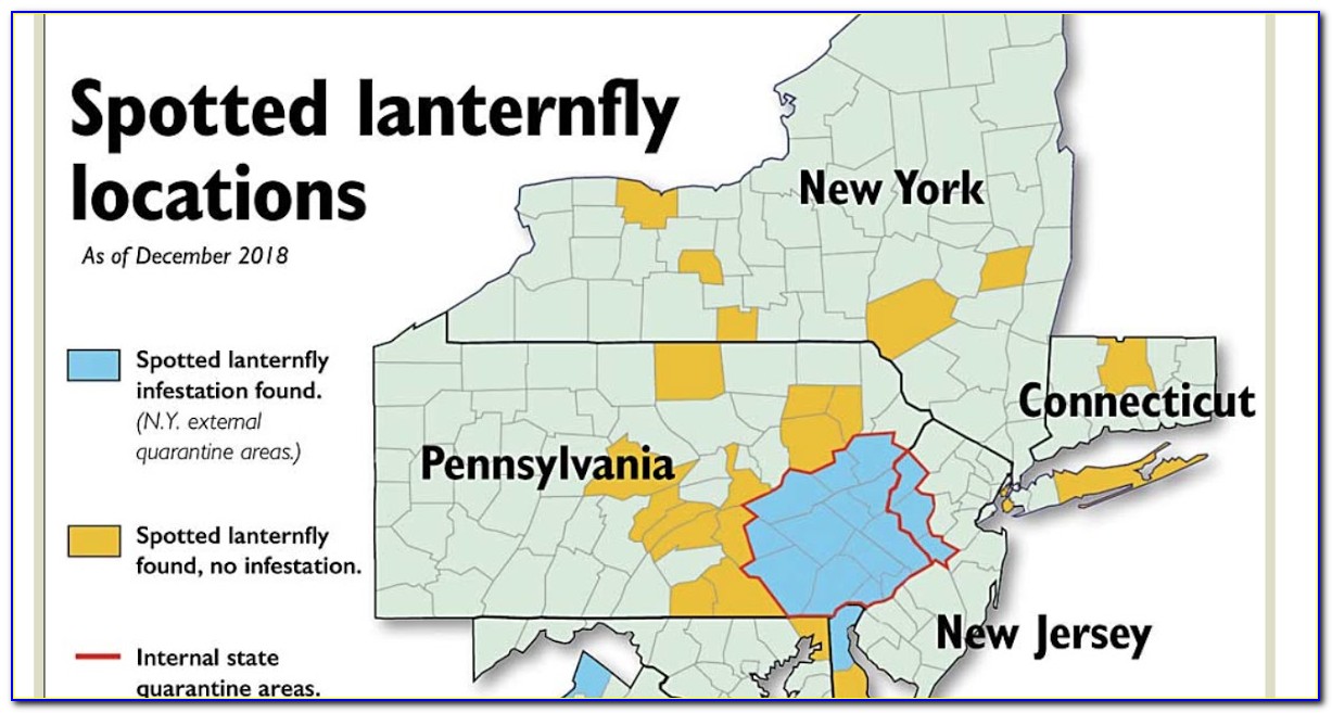 Spotted Lanternfly Quarantine Map 2019