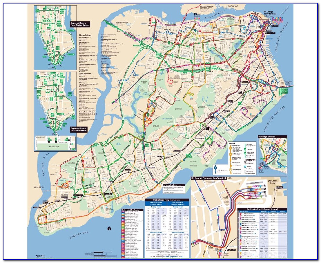Staten Island Express Bus Map 2021