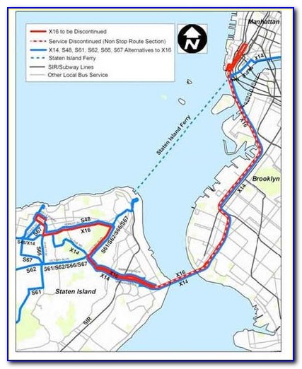 Staten Island Express Bus Map To Manhattan
