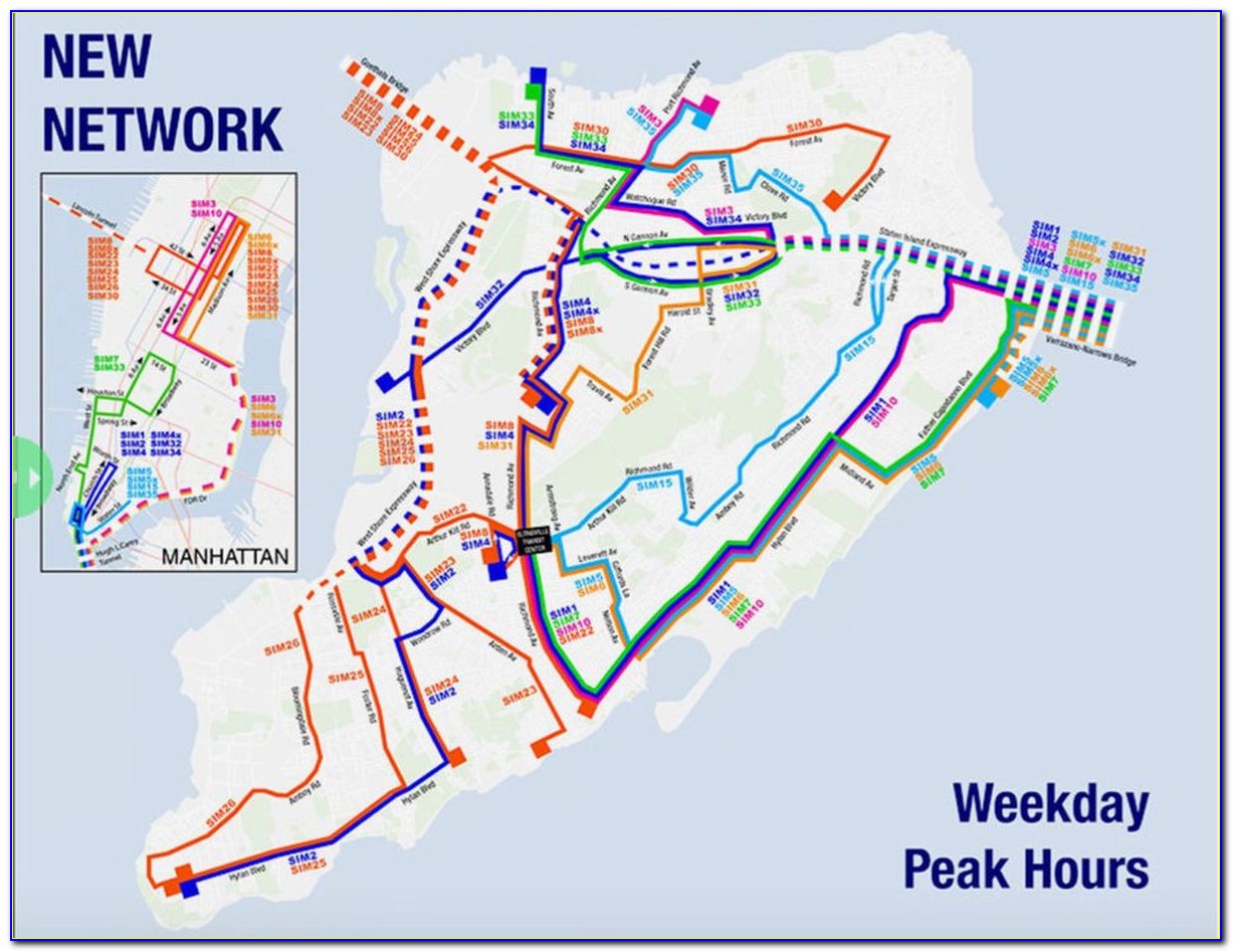 Staten Island Express Buses Map