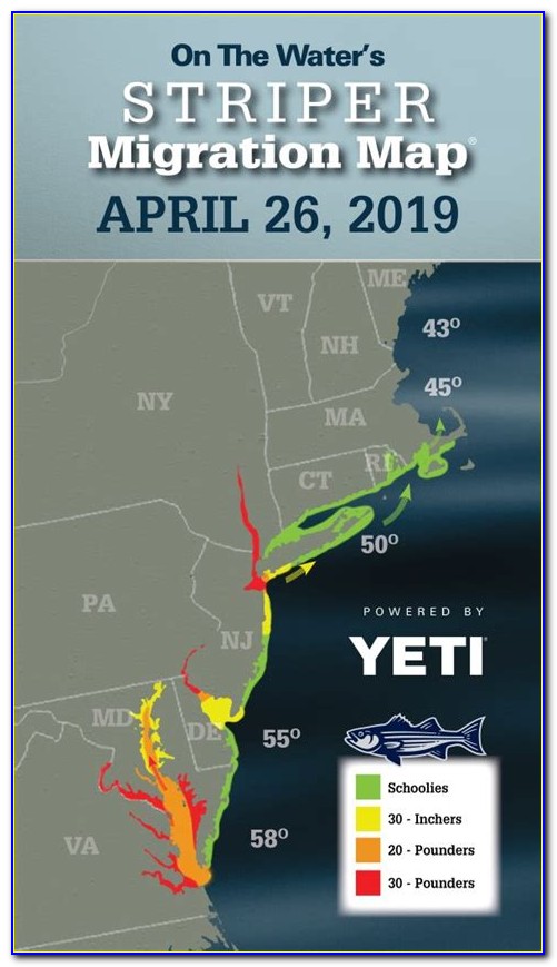 Striper Migration Map May 2020