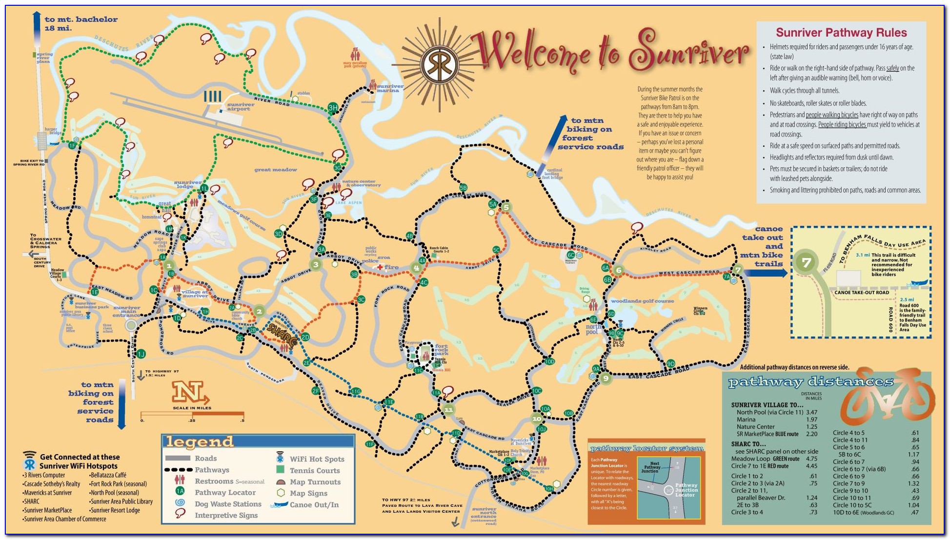 Sunriver Oregon Bike Trail Map