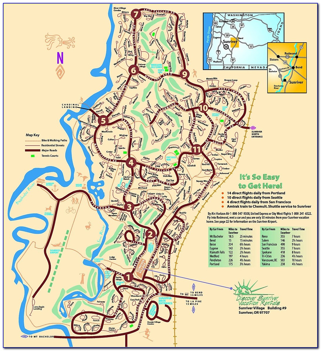 Sunriver Resort Oregon Map