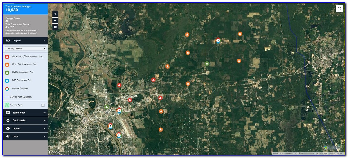 Swepco Outage Map Leesville La