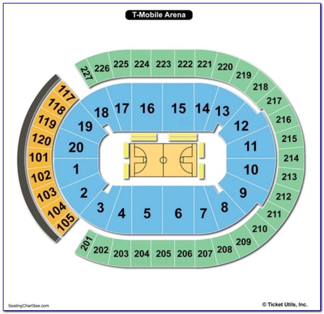 T Mobile Arena Seating Map
