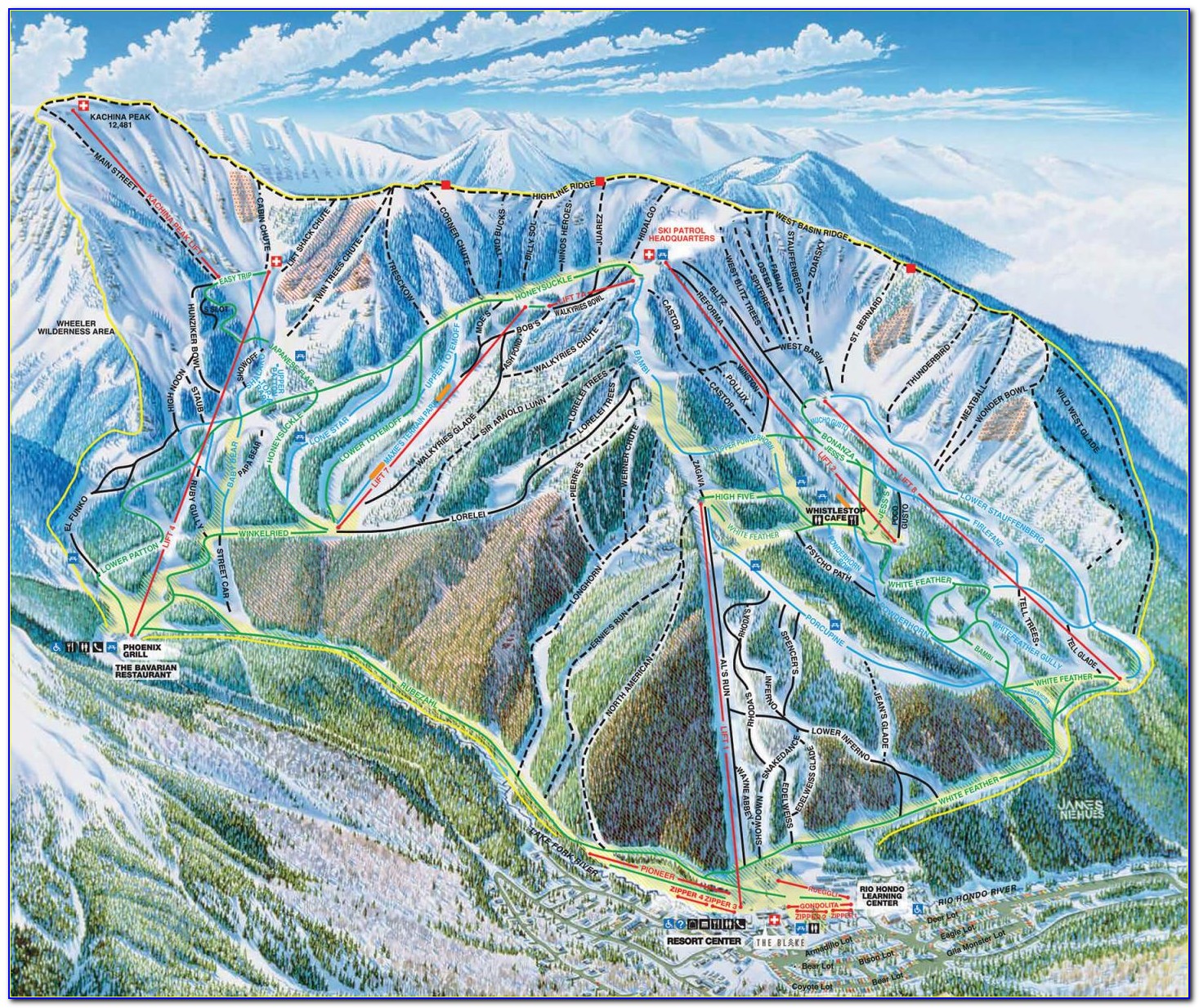 Taos Ski Valley Elevation Map