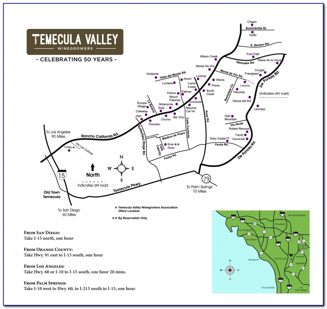 Temecula Wine Map 2020