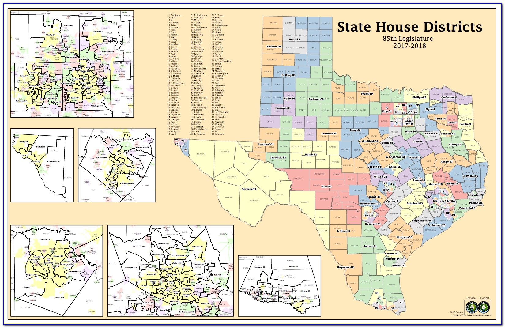 Texas House District Map Houston