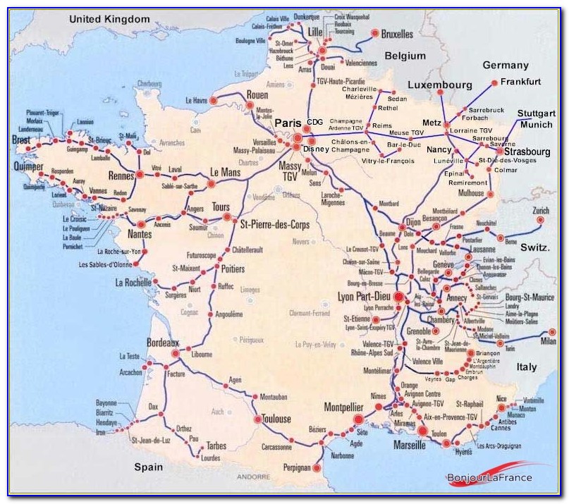 Tgv France Map Route