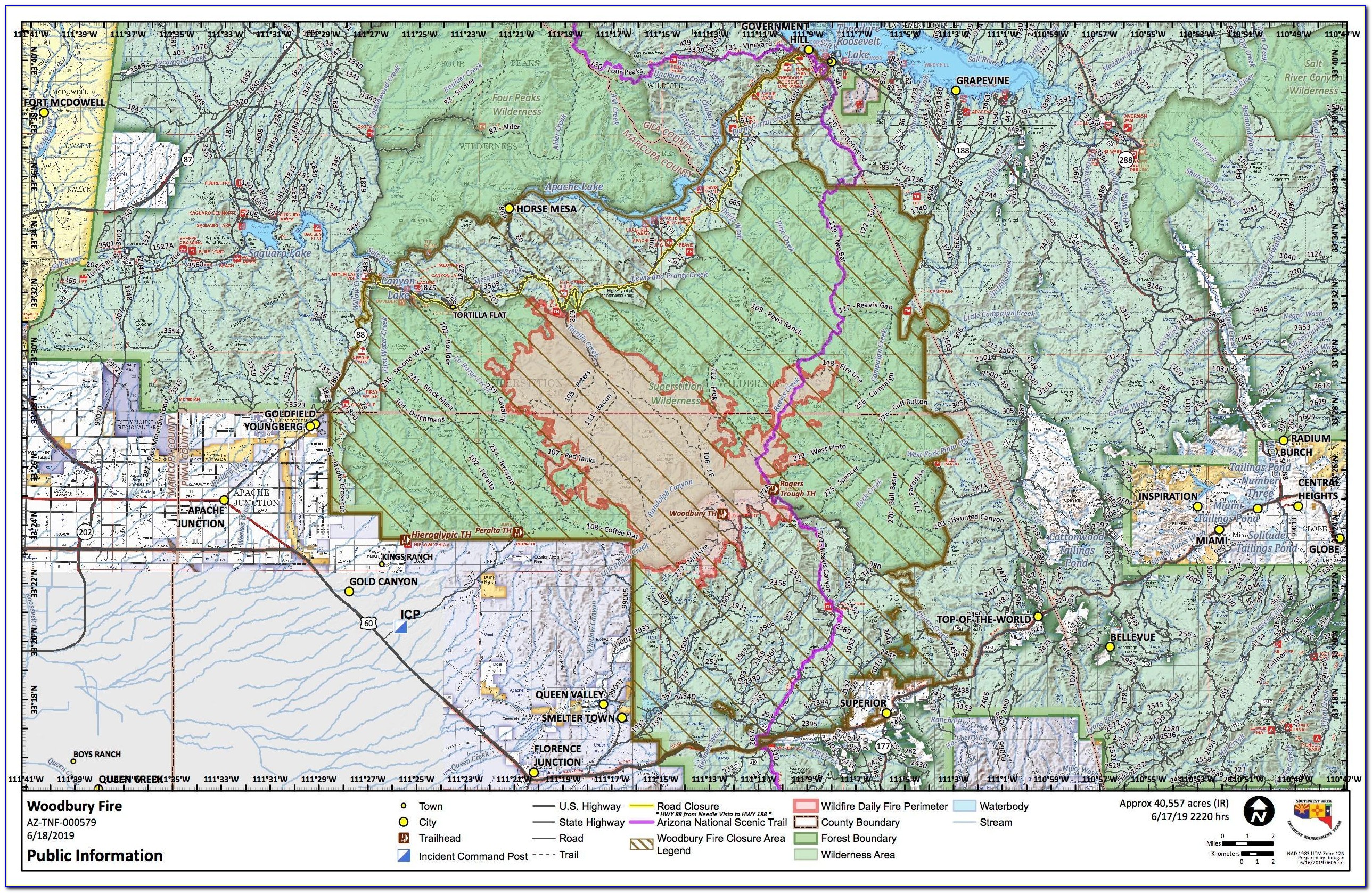Tonto National Forest Visitor Map