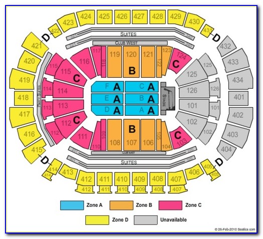 Toyota Center Detailed Seating Map