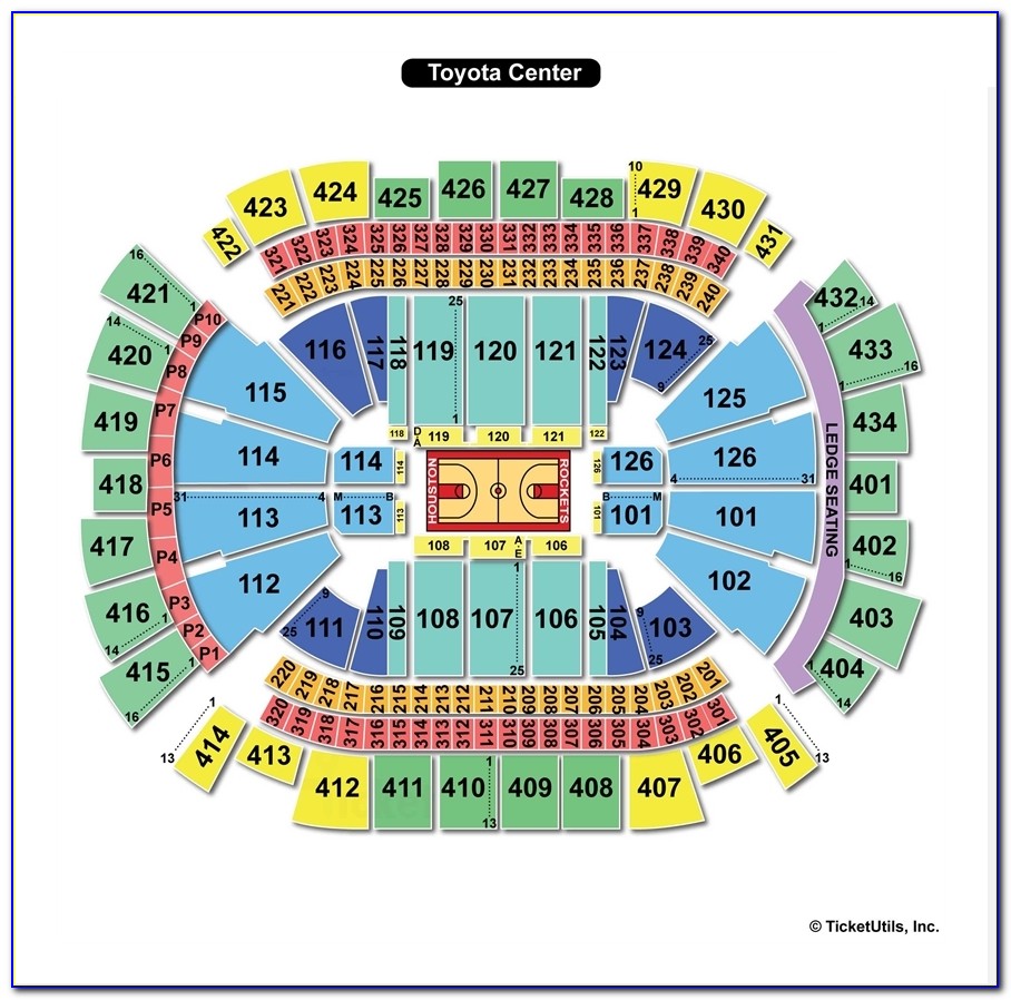 Toyota Centre Seating Map