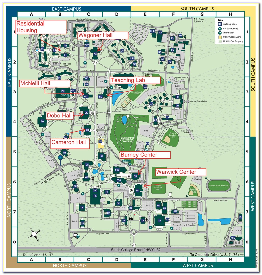 Uncw Campus Map Parking