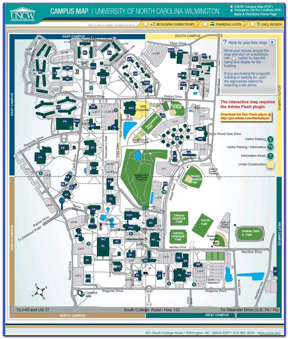 Uncw Campus Map Pdf