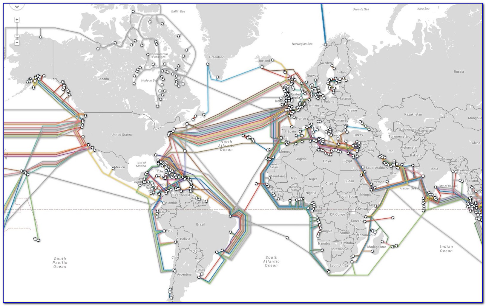 Undersea Cable Map 2019