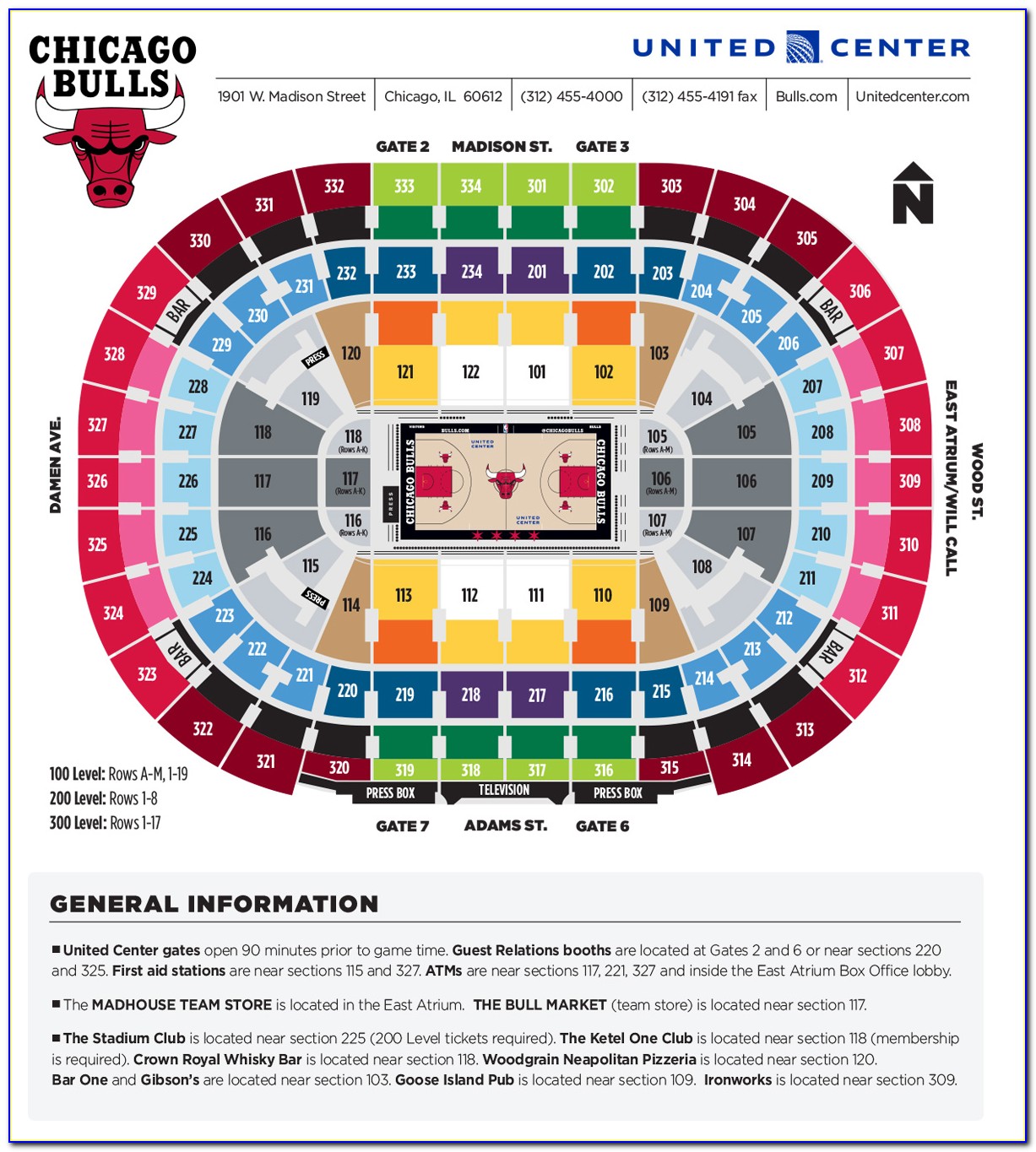 United Center Bulls Seating Map