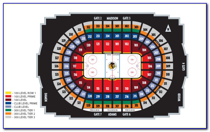 United Center Seating Chart Hockey