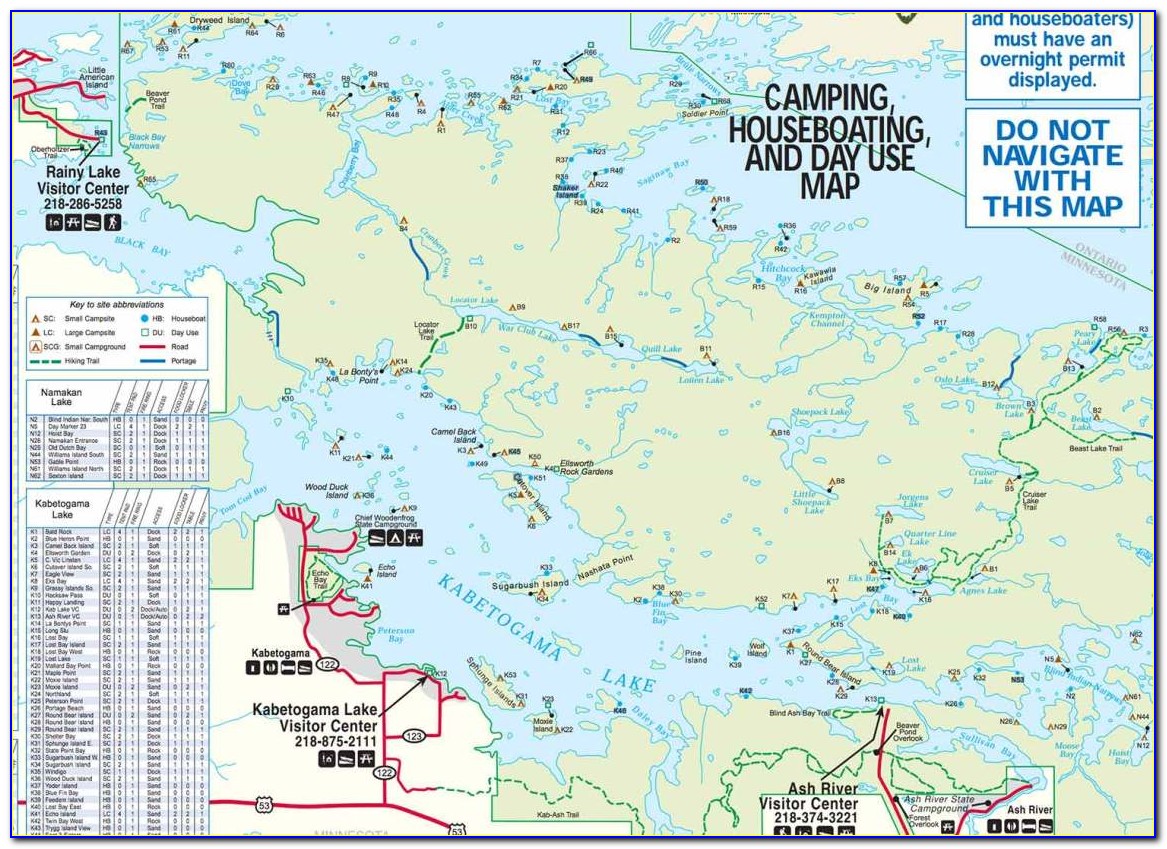 Voyageurs National Park Hiking Map