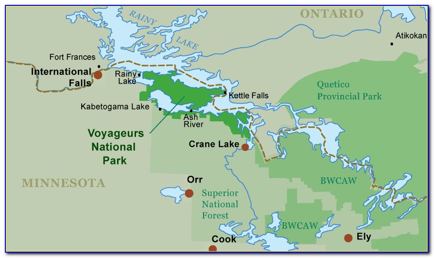 Voyageurs National Park Houseboat Map