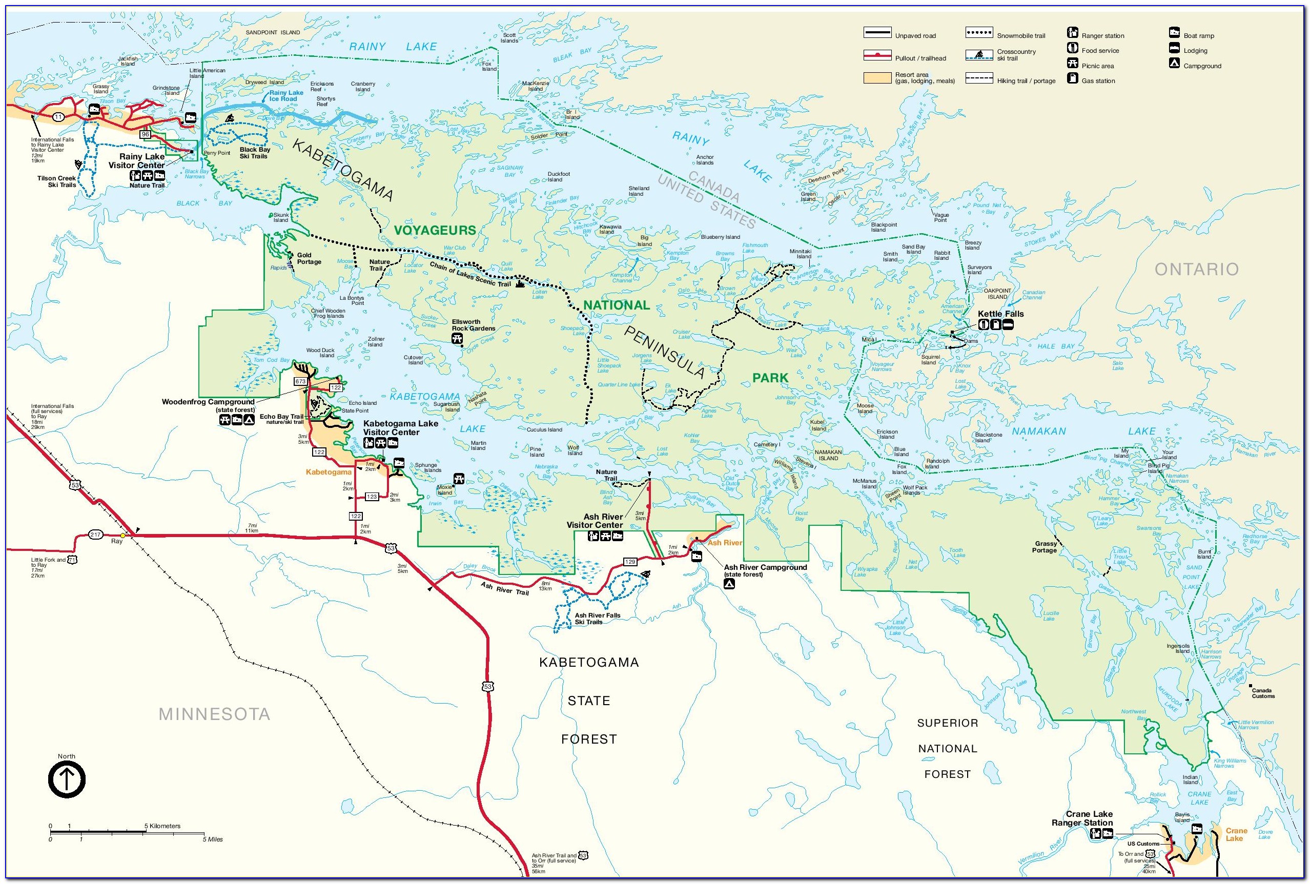 Voyageurs National Park Map National Geographic