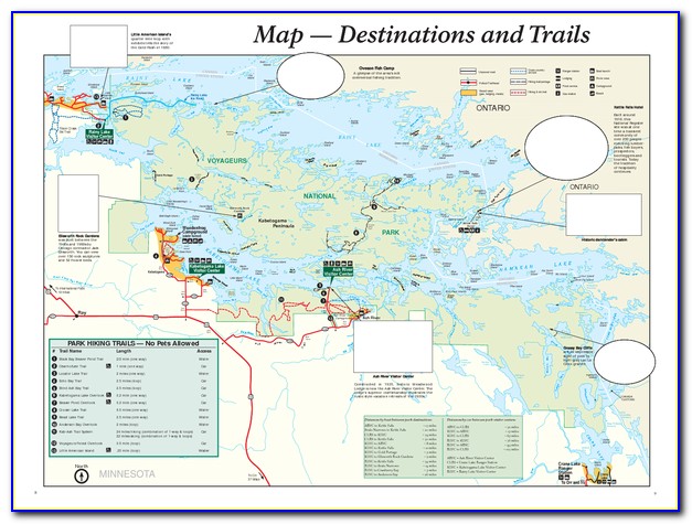 Voyageurs National Park Navigation Map